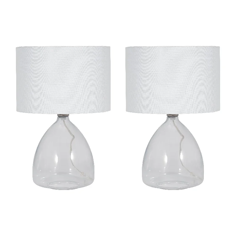 gothic style table lamps with dark finishes for a mysterious lookgothic style table lamps with dark finishes for a mysterious lookSagebrook Home 51212-01 Set of 2 Glass 18" Table Lamp, Clear