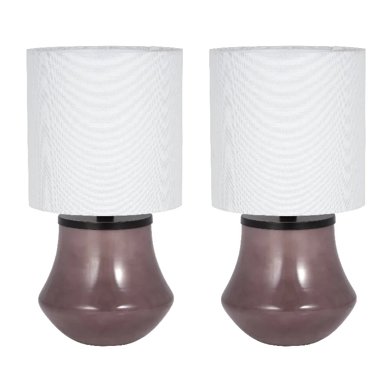 marble table lamps with a luxurious veined pattern for high end decormarble table lamps with a luxurious veined pattern for high end decorSagebrook Home 51213-02 Set of 2 Glass 18" Table Lamp, Java