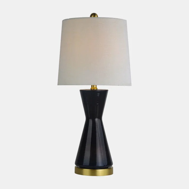 wooden table lamps with natural grain for a warm and organic feelwooden table lamps with natural grain for a warm and organic feelSagebrook Home 51244 Glass, 24" Concave Table Lamp, Black