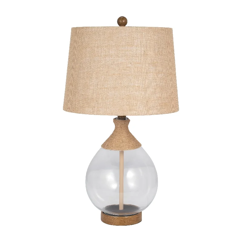 metal table lamps with a matte black finish for a sleek appearancemetal table lamps with a matte black finish for a sleek appearanceSagebrook Home 51245 Glass 25" Chubby Glass Table Lamp, Clear
